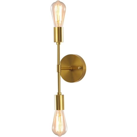 nipocaio Industrial Vintage Indoor Wall Sconce, 1 Light Gold Wall Sconce Bedroom Bathroom Staircase Living Room Kitchen Dangle, E27 Wall Sconce, Indoor Wall Light Fixture