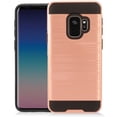 thumbnail image 4 of for 5.8" Samsung S9 Galaxy S 9 G960 Case Phone Case Brushed Hard Back Slip Resistant Dent Guard Hybrid Shield Layers Slim Shock Bumper Cover Rose, 4 of 4