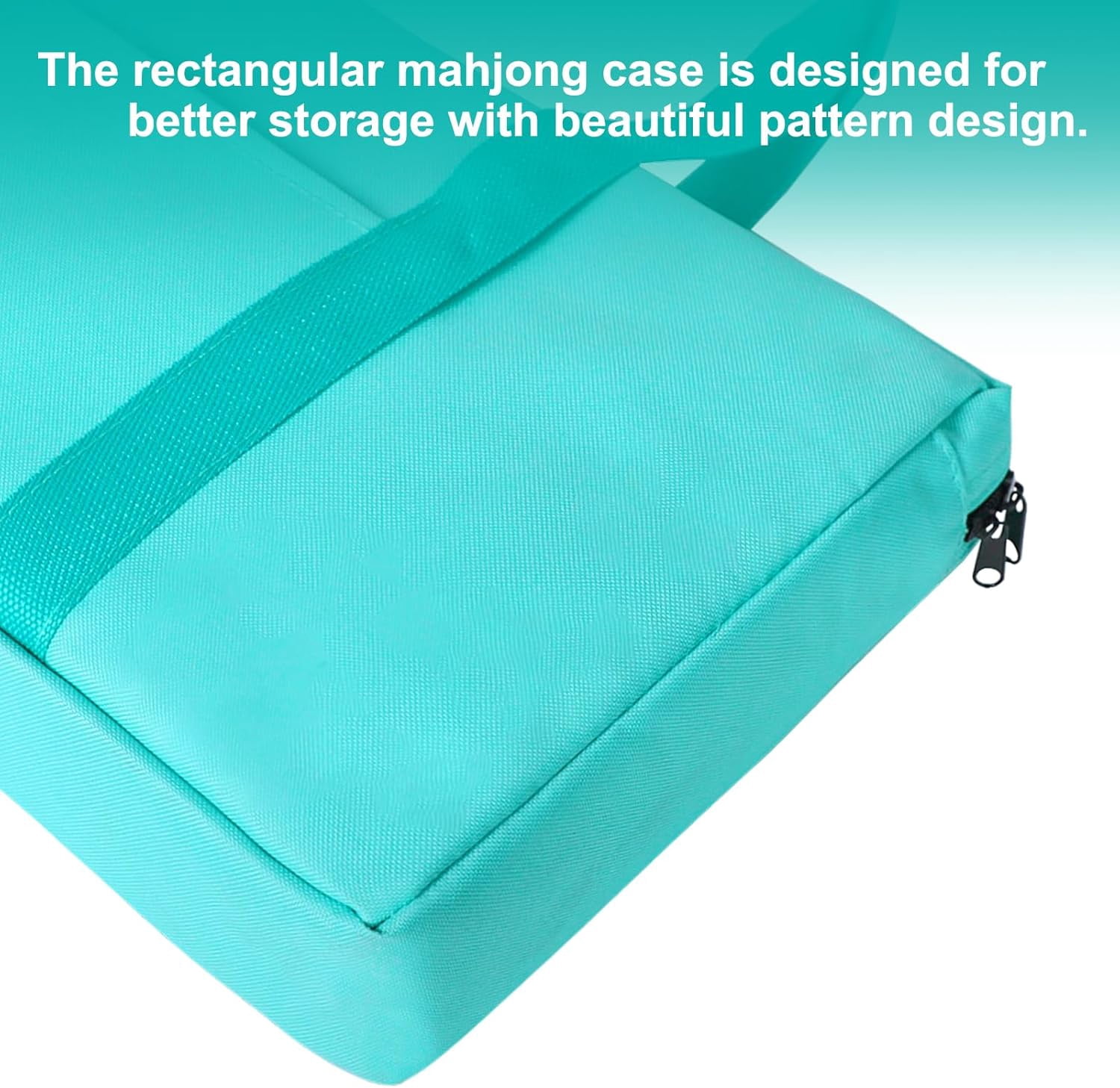 Empty Mahjong Bag, Light Green American Mahjong Bag with Two Wrappers (Case Only)