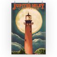 thumbnail image 2 of Jupiter, Florida, Jupiter Lighthouse and Moon (24x36 Giclee Gallery Art Print, Vivid Textured Wall Decor), 2 of 3