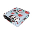 thumbnail image 2 of KLL Panda And Rose Print Fleece Throw Blanket, Horizontal Fleece Bedding Cute Soft Blankets Comfy Fleece Flannel Plush Home Decor for Couch & Bed -50"x40", 2 of 9