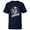 Navy, variant on Star Wars The Mandalorian Mando and Grogu Hello Friend - Short Sleeve T-Shirt for Kids - Customized-Royal