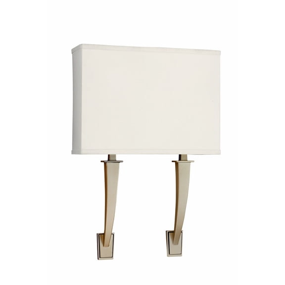 AFX Sheridan 18-inch Champagne LED Wall Sconce, Cream Linen Shade