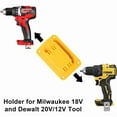thumbnail image 6 of 5pcs Tool Holder Dock Wall Mount Storage Rack For Dewalt 14.4V/18V/20V For Milwaukee 18V Fixing Devices Drill Tools Holder, 6 of 7