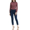 thumbnail image 2 of INSPIRE CHIC Women's Relax Long Sleeve Button Up Floral Shirts S Red, 2 of 6