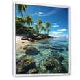thumbnail image 2 of Designart "Retreat on a Dominican Island" Nautical & Beach Floater Framed Wall Art Living Room, 2 of 7