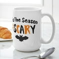 thumbnail image 6 of CafePress - Tis The Season To Be Scary Large Mug - 15 oz Ceramic Large White Novelty Mug, 6 of 6