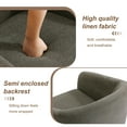thumbnail image 3 of Swivel Barrel Accent Chair for Living Room, Modern Round Chenille Fabric Swivel Chair Living Room Chair（Tan-Set of 1）, 3 of 7