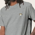 thumbnail image 5 of Dalix Cappuccino Embroidered Cotton Relaxed Boxy Fit Short Sleeve Crewneck Tee Shirt Mens in Athletic Heather M Medium, 5 of 5