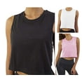 thumbnail image 3 of Womens Cute Sports Crop Tops Workout Tank Cropped Shirts Athletic Wear Gym Clothes, 3 of 4