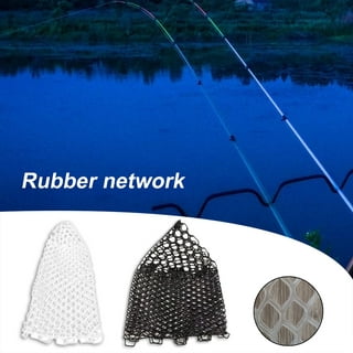 Replacement Fishing Net, Deepened Fishing Rubber Net Fishing Landing Netbag  Parts Black Depth 32cm