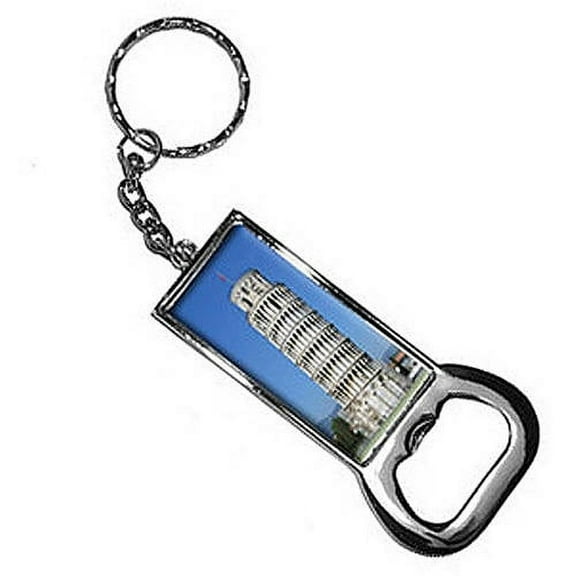 Leaning Tower Of Pisa Italy Keychain Key Chain Ring Bottle Bottlecap Opener
