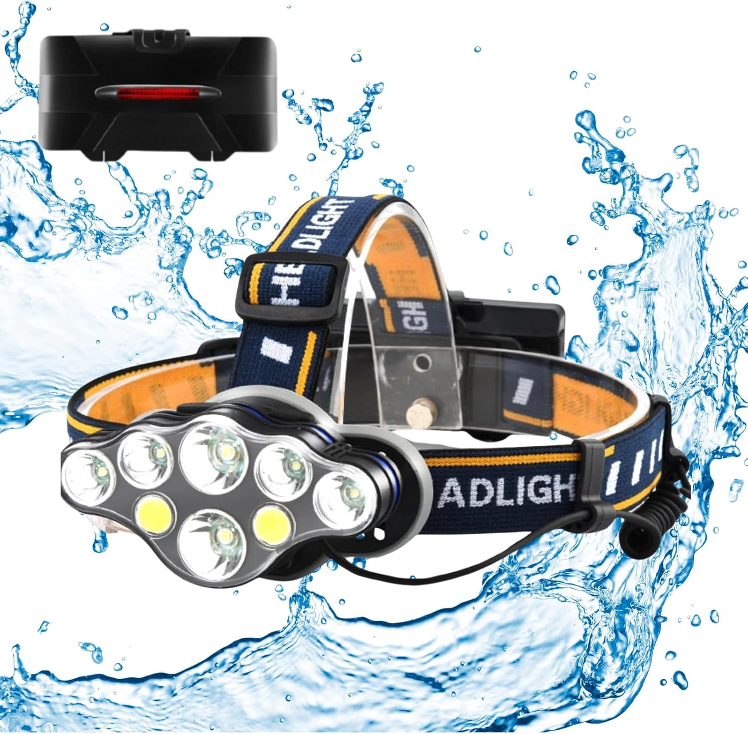 Stocking Stuffers for Men Adults Teens,Rechargeable LED Headlamp High Lumens,Christmas Hunting Fishing Gifts for Men,Head Lamp for Outdoor Running Hunting Fishing