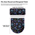 thumbnail image 7 of HELLHERO Dark Spider web Adjustable Soft Universal Polyester Fabric Toilet Lid Seat Cover Set Toilet Easy to Install Washable 17"x21" Set of 2, 7 of 7