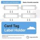 thumbnail image 4 of 40 set Office Library File Drawer Cabinet Card Tag Label Holder Metal Frame (Silver Tone), 4 of 5