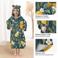 thumbnail image 3 of FORMRS Wearable Blanket Hoodie with Sleeves for Kids Cozy Flannel Sweatshirt, Blue Lemons, 3 of 7