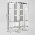 thumbnail image 2 of Armario simple de metal PAI, organizador de armario abierto multifunción con estantes, lona de color sólido, muebles minimalistas para oficina y dormitorio, 2 of 5