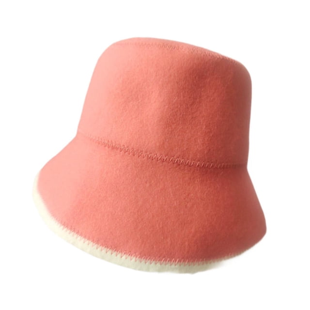 Gorro de sauna de fieltro, gorro de baño , portátil, diámetro de 29 cm, resistente al calor, accesorio de regalo, de sauna para ducha, baño de Rosa