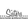 thumbnail image 1 of Same Garden Quotes for Sisters Siblings Customized Wall Decal- Custom Vinyl Wall Art - Personalized Name - Baby Girls Boys Kids Bedroom Wall Decal Room Decor Wall Stickers Decoration Size (12x20 inch), 1 of 1