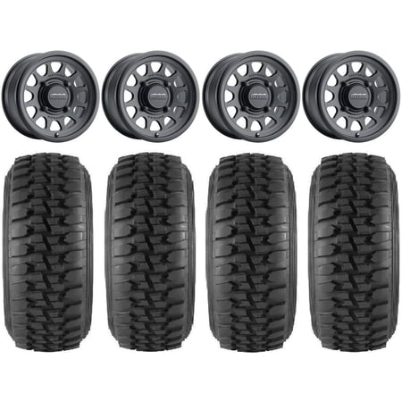 Method 414 15 Wheels Black +13mm 32 DS Soft Tires Polaris RZR XP 1000 / PRO XP / Ranger XP 900/1000