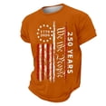 thumbnail image 4 of Rggeeun Men'S T-Shirt Us National Flag Graphic 1776-2026 We The People 250 Years Print Short Sleeve Crew Neck For 4th Of July Everyday Wear Patriotic Style Tee,Orange,Xxxl, 4 of 4