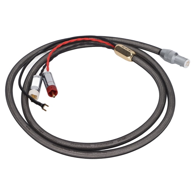 LP Tonearm Cable, LP To 5pin XLR Cable Gold Plated Plug Stable with Ground Wire for LP Record Player Signal 1m / 3.3ft,1.5m / 4.9ft,2m / 6.7ft
