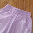 thumbnail image 5 of Cethrio Boys Cargo Pants, Elastic Bottom Casual Relaxed Fit Multi-pocket Summer Joggers Purple Size 10-11 T, 5 of 6