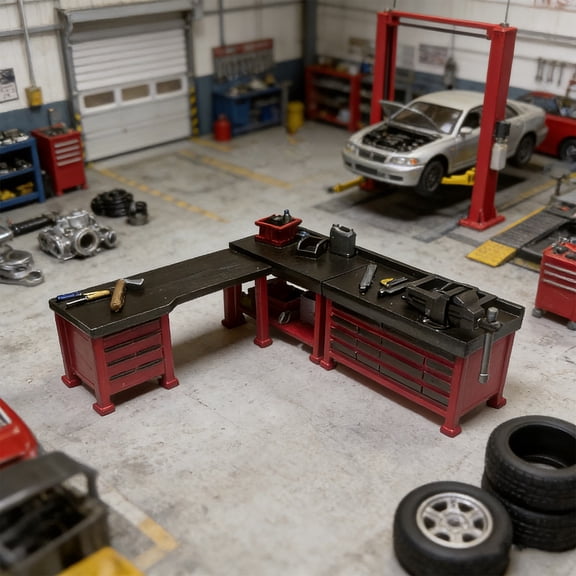 Diorama 1/64 Pegboard Workbench Model Set, Garage Workshop Repair Prop Model Accessories, Pegboard Tool Cabinet Props, Diecast Model Cars Maintenance Scene Model