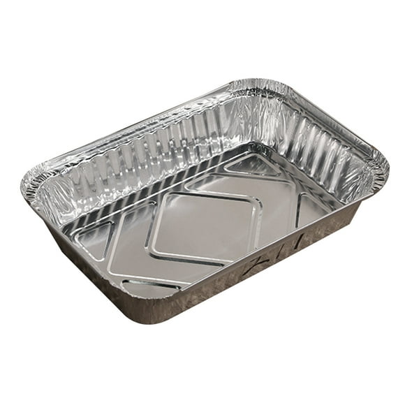 10pcs Rectangle Shaped Disposable Aluminum pan; Disposable aluminum foil Foil Pan Take-out Food Containers with Aluminum Lids/Without Lid