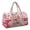 Blue Floral Bow Print, variant on Colorful Sea Turtle Quilted Duffle Bag for Women Lightweight Weekender Bags with Adjustable Strap Large Capacity Carry on Overnight Bags for Yoga Hiking Sports Workout Gift for Friends