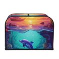 thumbnail image 2 of Lsque Hawaiian Island Dolphin Print 4 Slice Toaster Cover , Kitchen Appliance Dustproof Protector , Toaster Protector Dustproof Kitchen Appliance Cover, 2 of 7