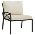 thumbnail image 5 of vidaXL 9 Piece Patio Lounge Set with Sand Cushions Steel, 5 of 12