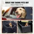 thumbnail image 6 of VEVOR Dog Car Seat, Dog Booster Seat for Car with A Storage Pocket, Pet Car Seat with Clip-On Safety Leash, Sponge Filling, Dog Car Bed for Medium & Large Dog up to 55 lbs, Black, 6 of 9