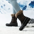 thumbnail image 3 of Dream Pairs Women Winter Mid Calf insulation Waterproof Faux Snow Boots, 3 of 7