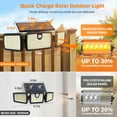 thumbnail image 4 of Tolsprint 6PCS Solar Lights Outdoor waterproof,156LED 2500LM Solar Motion Sensor Security Lights,Solar Flood Lighting 3 Modes, 4 of 5
