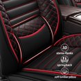 thumbnail image 4 of Car Seat Cover Fit for Nissan Juke 2011-2017,Waterproof Breathable Leather Automotive Seat Covers Anti-Slip Easy to Install Red,Front Set(2 Seats), 4 of 9