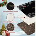 thumbnail image 4 of Merry Christmas Geometry Snowflake Snow Bathroom Rug Set of 3 Winter Crystal Black 3 Pieces Bath Mats Set No Silp Washable Cover Floor Rug Decorations for Kitchen Bathroom Bedroom, 4 of 7