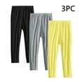 thumbnail image 2 of ZACPNCV 3 Pack Toddler and Baby Girls Cotton Leggings Pants Full Length Basic Leggings Stretchy Legging Tight Pants Yellow 8-9 Years, 2 of 9