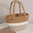 thumbnail image 5 of Woven Straw Beach Tote Bag for Women-Summer Shoulder Handbag,Gray/Brown Polyester,12.9x11.8x6.2in,Lightweight Travel Shopping Bag, 5 of 6