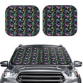 thumbnail image 2 of Naloa Snails 1 Print 2-Piece Windshield Sunshade,Foldable Car Front Window Sun Shades,for Most Sedans SUV Truck-Small, 2 of 6