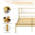 thumbnail image 4 of FSTAR Boho Queen Size Platform Bed Frame with Headboard,12'' Metal Bed Frames for Storage, Heavy Duty Square Steel Slats Support, No Box Spring Needed, Quiet Noise-Free, Easy Assembly, 4 of 6