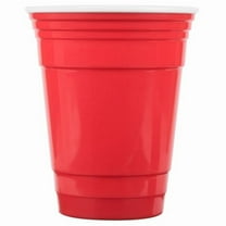 G.E.T. 16 Ounce Red Reusable Beer Pong Party Cup Set (Set of 12)