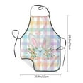 thumbnail image 2 of Kitchen Apron Thickened Fabric 28x20 Inch Adjustable Cooking Bib with Spring Floral,Easter Bunny & Shamrock Themes for Holiday Baking, 2 of 4