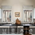 thumbnail image 2 of Vintage Gray Abstract Oil Painting Tier Cafe Curtains for Bathroom Living RV Rod Pocket Window Drapes 36 Inch 2 Panels Set 28"x36" 2 Panels Window Treatment Tiers, 2 of 4