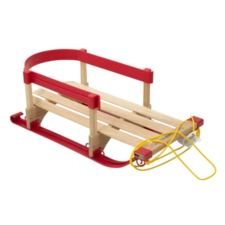 Superio Wooden Baby Sleigh  29 x 14.5 x 10.5 Inches  Snow Sled for Toddlers  Cushion Bought Separately