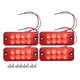thumbnail image 1 of Unique Bargains Luz de marcador lateral delantera trasera 8 LED 3,94 "para camión, remolque, furgoneta, caravana, camión, coche, autobús, rojo (juego de 4), 1 of 1