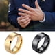 thumbnail image 4 of Anillo de hombre estilo Simple boda compromiso joyería ornamento Color sólido hombre dedos anillos moda decoración accesorio Festival regalo Ropa, zapatos y accesorios Miscelánea Negro Nº 8 Sonducket AP014419-02, 4 of 5