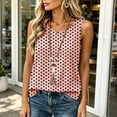 thumbnail image 5 of Tsesme Polka Dot Tank Tops for Women, Sleeveless Crew Neck Shirts, Loose Side Split Summer Vacation Casual Tees L, 5 of 9