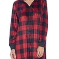 thumbnail image 5 of ashford & brooks women's mink fleece hooded one piece pajama jumpsuit - red buffalo check - 2x-large, 5 of 5