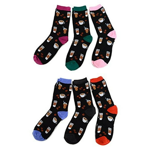 Boxed Gifts 6 Pack of Women’s Java Life Crew Socks